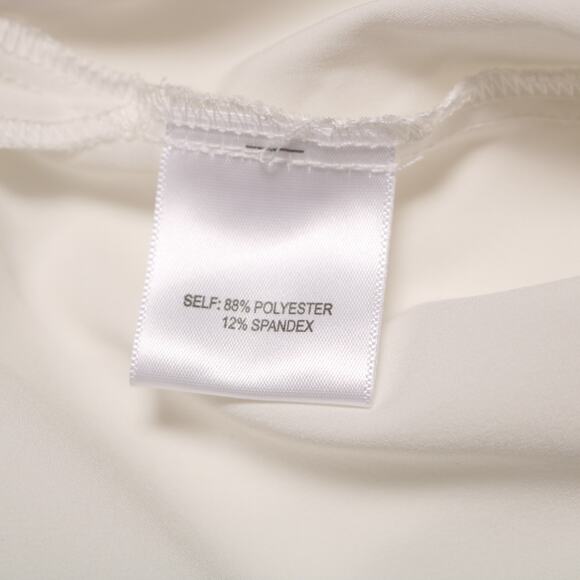 White 3/4 Sleeve Button Front Tunic Top Collared Lightweight Blouse Size M - Picture 5 of 8